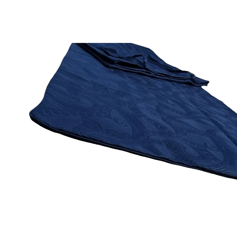 Beautiful Luxury King Shams Chambers Fine Linen Pair Pillowcases Navy Blue Italy